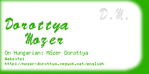 dorottya mozer business card